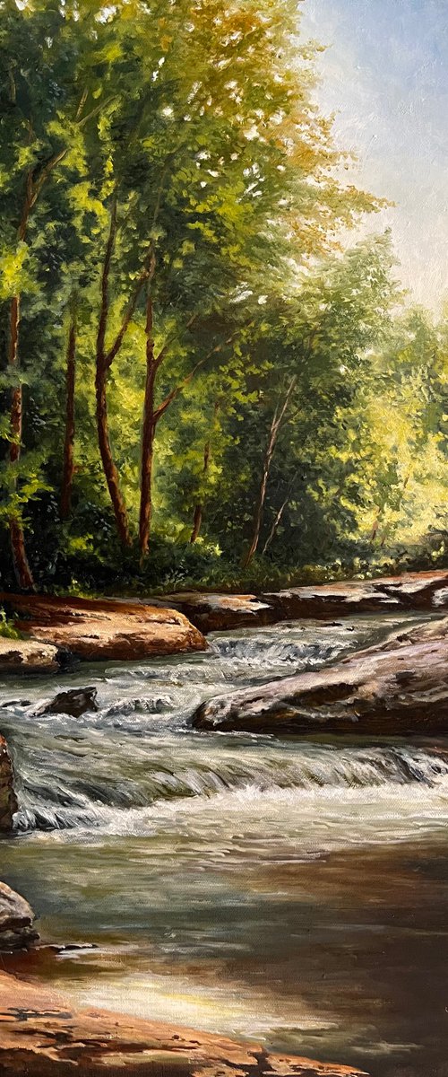 The forest water flow by Oleg Baulin