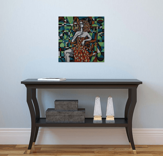 Seated model