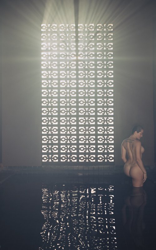 Woman in baths by Dmitry Ersler