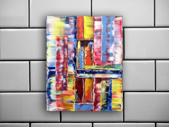 "Shutters" - SPECIAL PRICE - Original Highly Textured PMS Abstract Oil Painting On Canvas - 16" x 20"