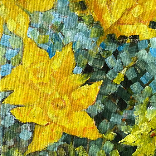 Daffodils Abstract by Arti Chauhan