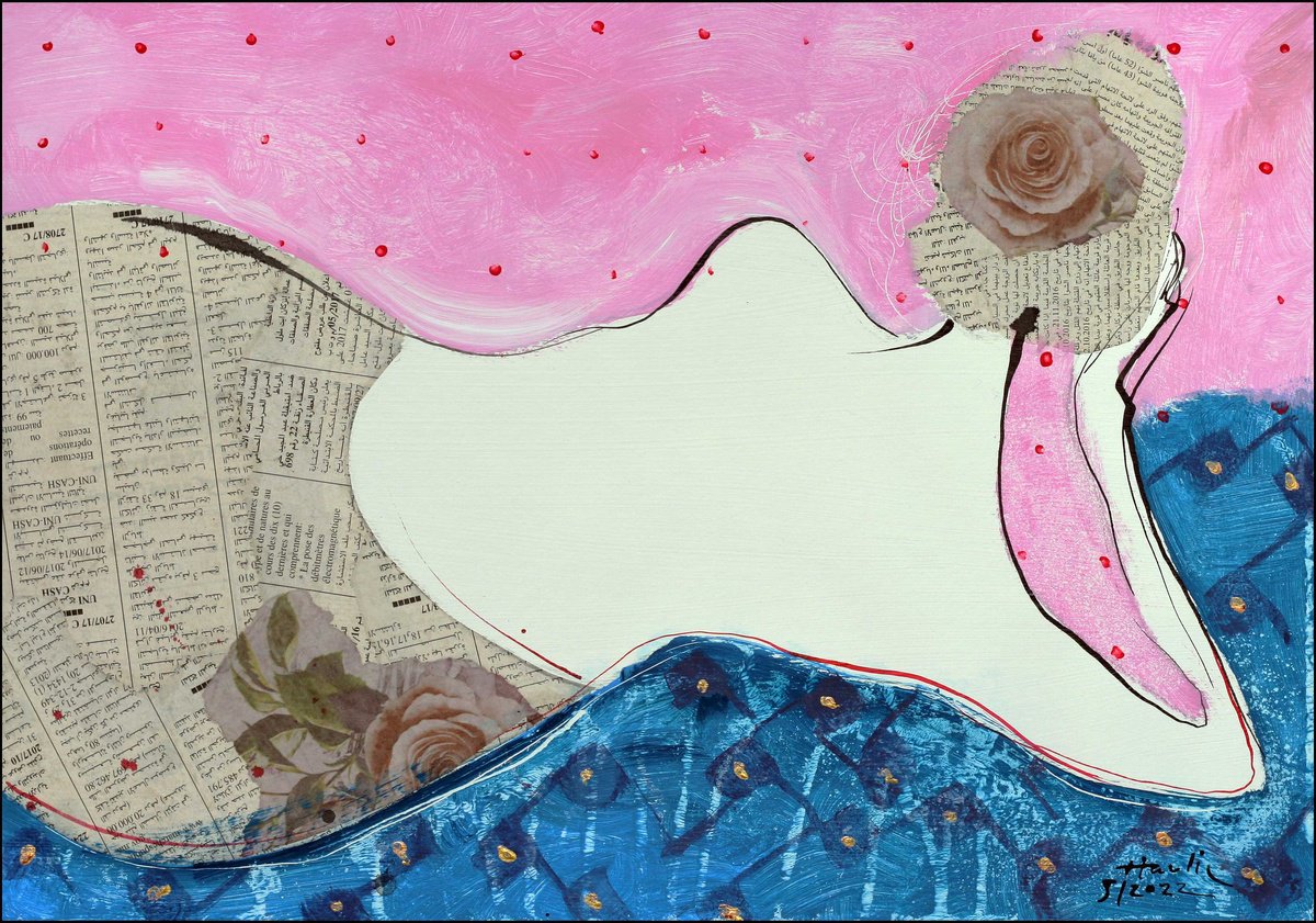 Portrait Acrylic Painting By Jiri Havlik, 20 X 14, Summer, Original Artwork