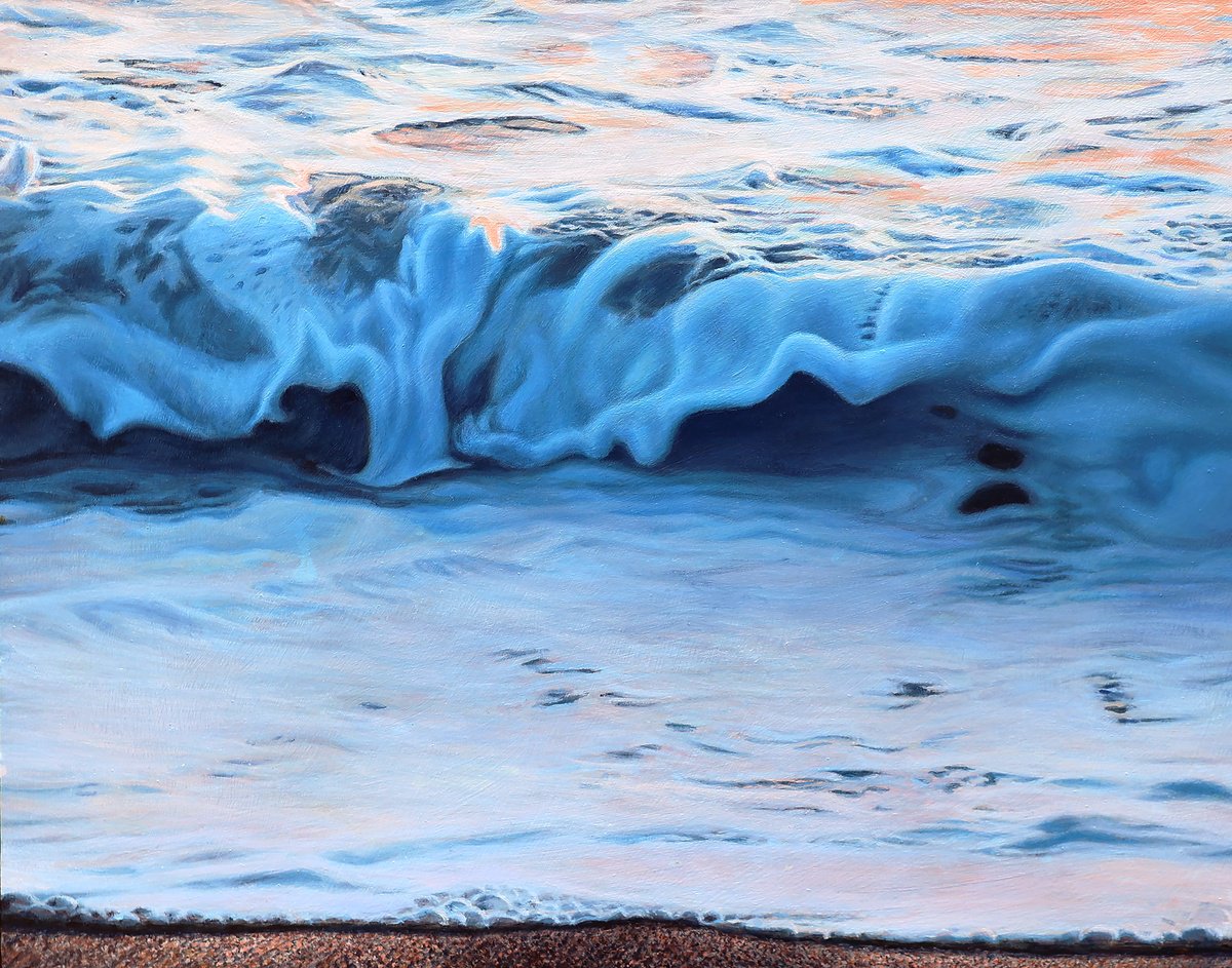 Sherbert Shorebreak By Wyatt Todd, 16 X 13, Artwork For Sale On Artfinder