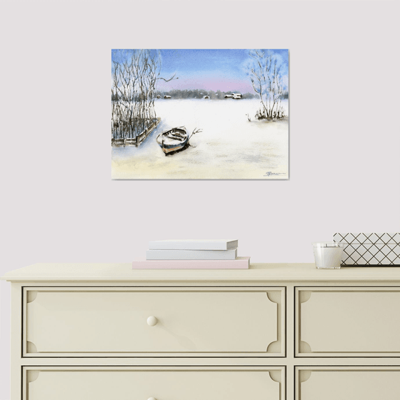 Winter Landscape with Boat