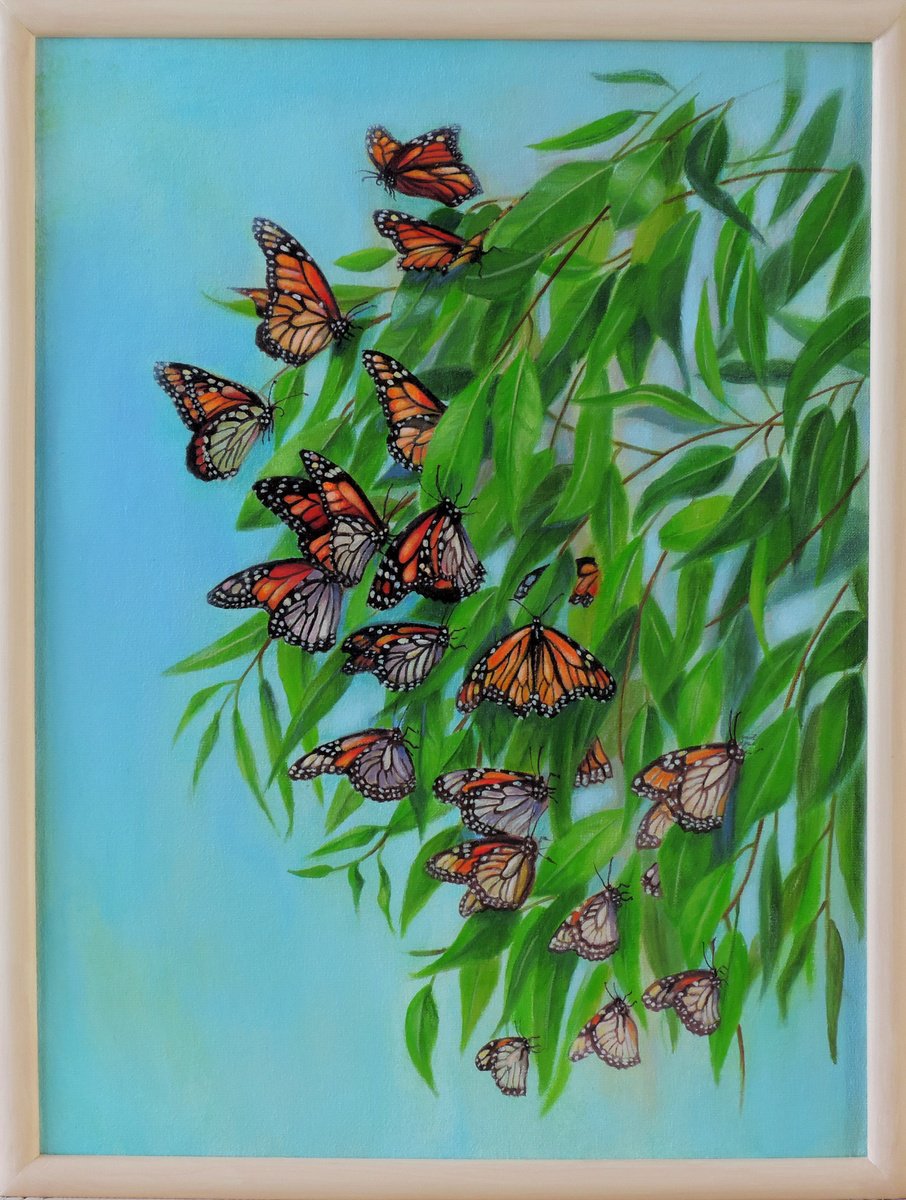 Photorealistic Botanical Acrylic Painting By Laura Cabral, 13 X 17", On The Way, Original Artwork