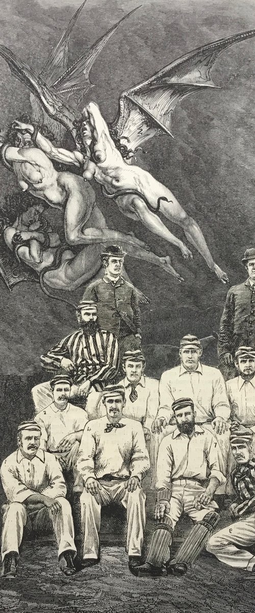 Evening Cricketers by Tudor Evans