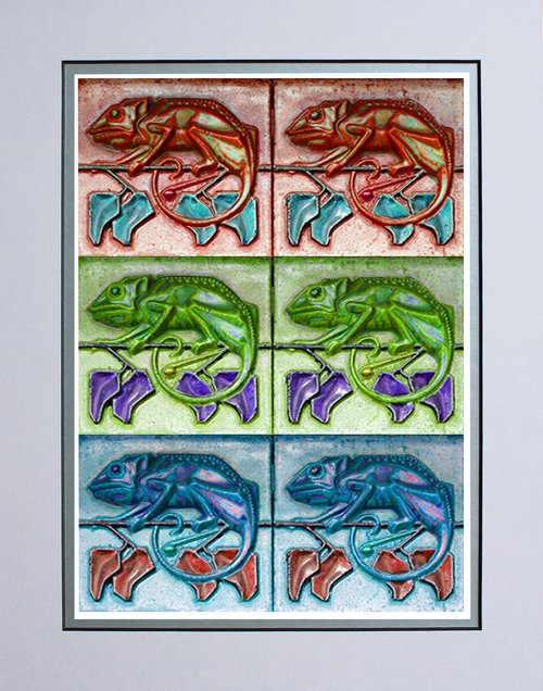 Art Deco Chameleon Tiles by Robin Clarke