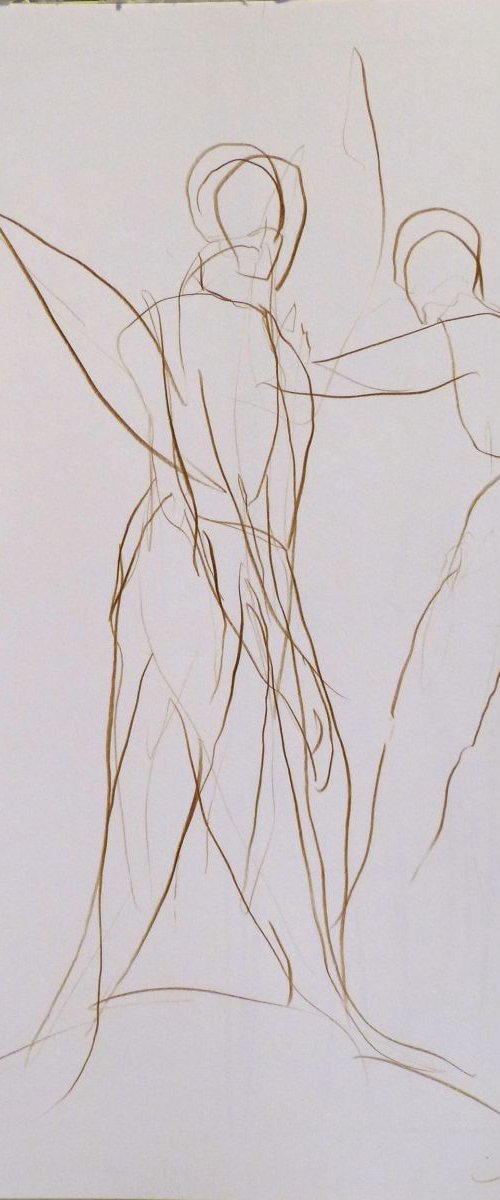 Foliage 9, pencil drawing 29x42 cm by Frederic Belaubre