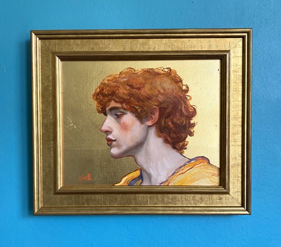 Young Man with gold leaf.