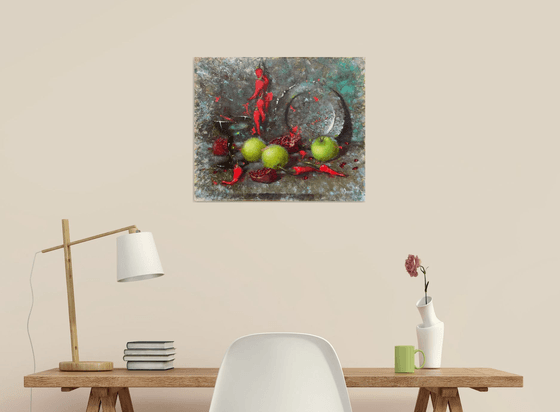 Apple Chili Pomegranate Fruit