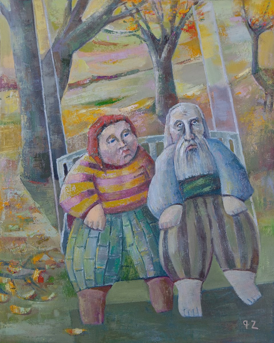 Naive Oil Painting , Autumn By Gegham Hunanyan, 16 X 20, Artwork For Sale On Artfinder