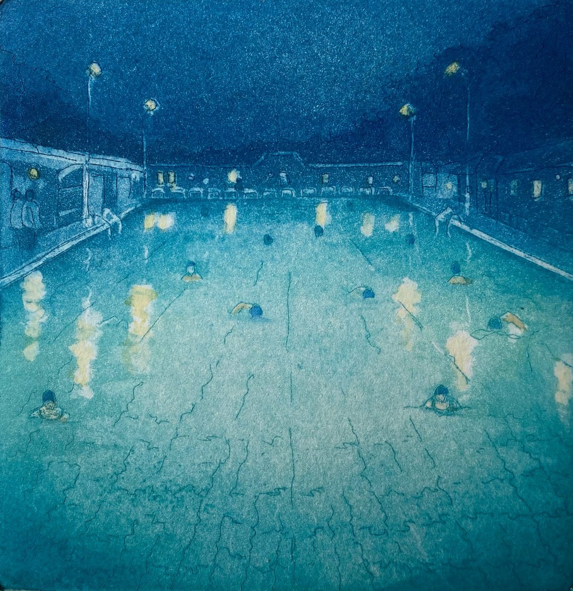 London Fields Lido, mini by Rebecca Denton