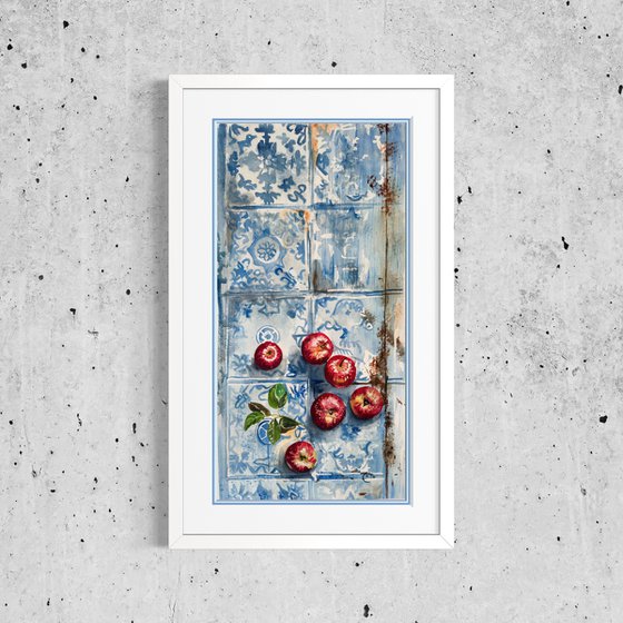 Portugal Harvest on Azulejo Time – Apples