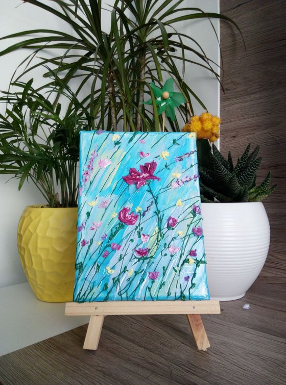 Whisper of flowers + Easel or Frame, miniature