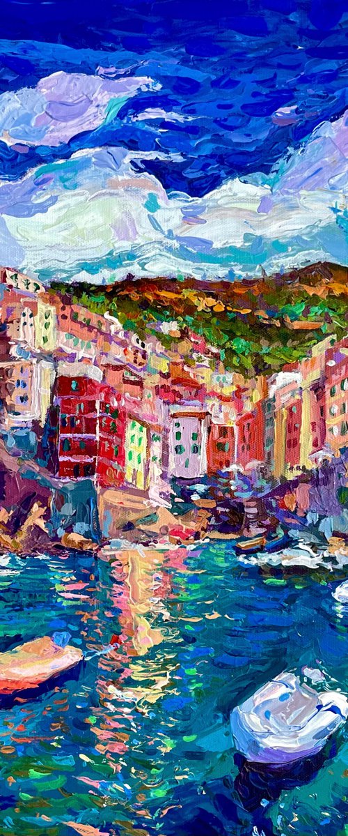 Riomaggiore Cinque Terre Italy by Adriana Dziuba