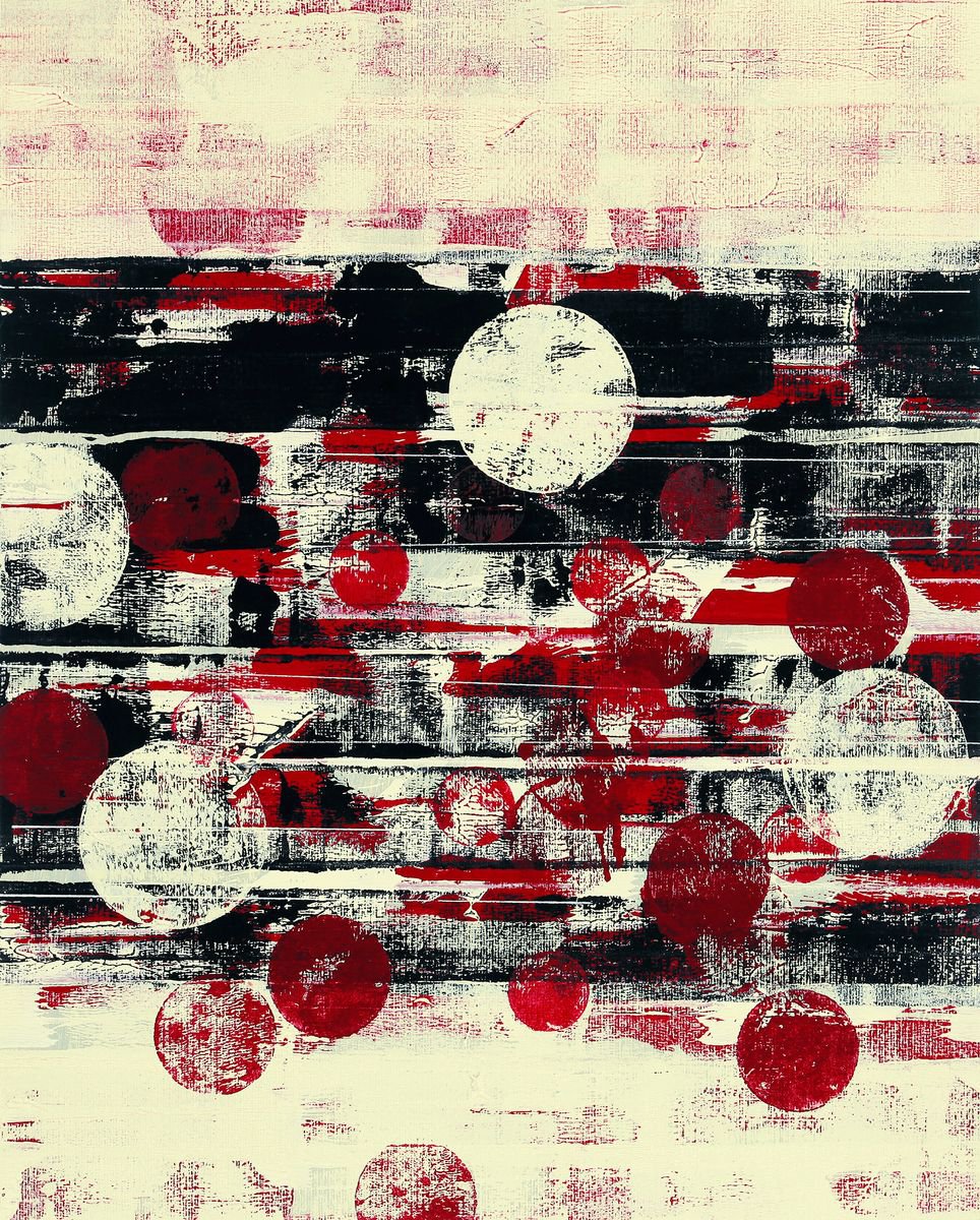 Abstract Acrylic Painting By Petr Strnad, 16 X 20", Nowhere Far Vi., Original Artwork