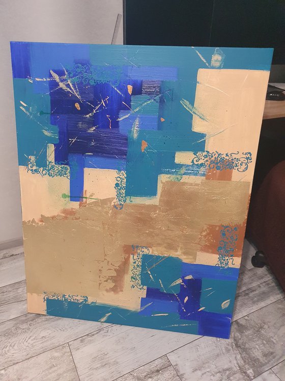Blue and Gold Harmony