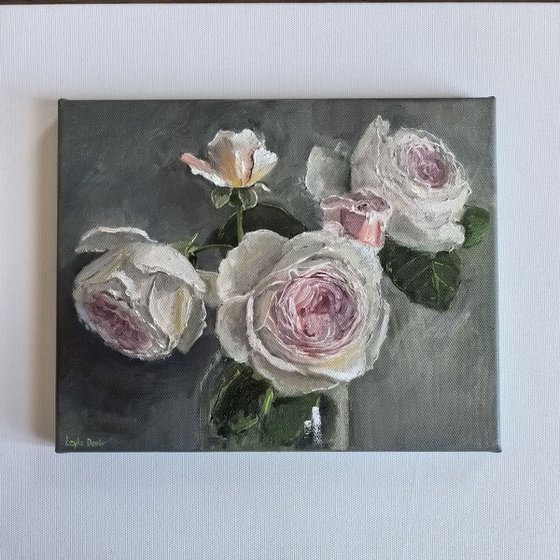 Pink roses still life