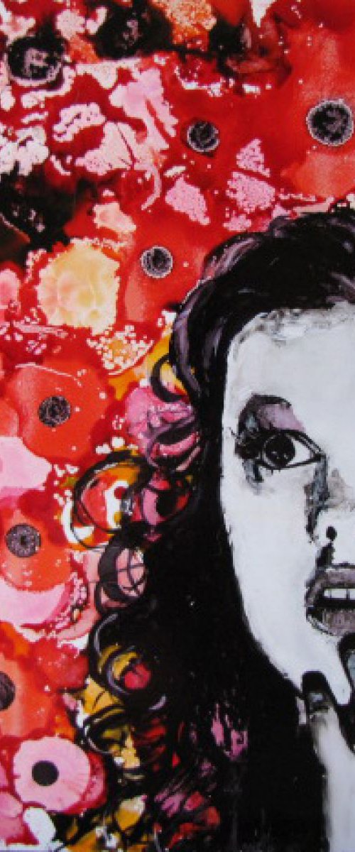 "Psychedelic Dorothy Tripping in the poppies Fields" by Raffaella Bertolini