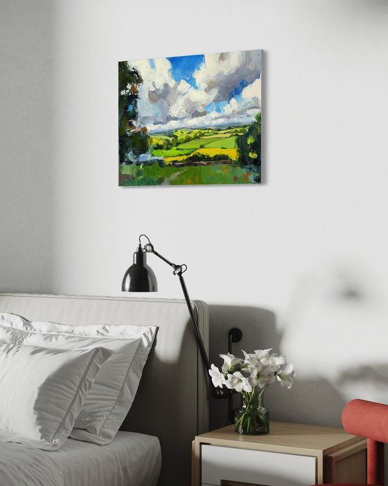 Fields Under Flying Clouds