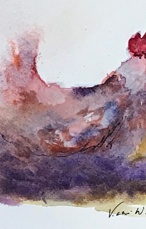 Broody Hen by Vicki Washbourne