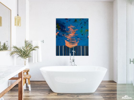 Abstract Portrait in Blue