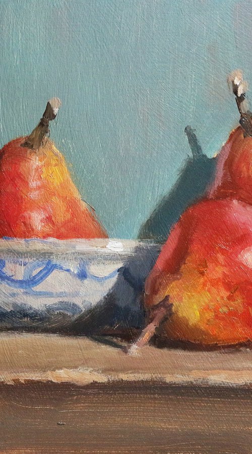 3 Red Williams Pears by Pascal Giroud