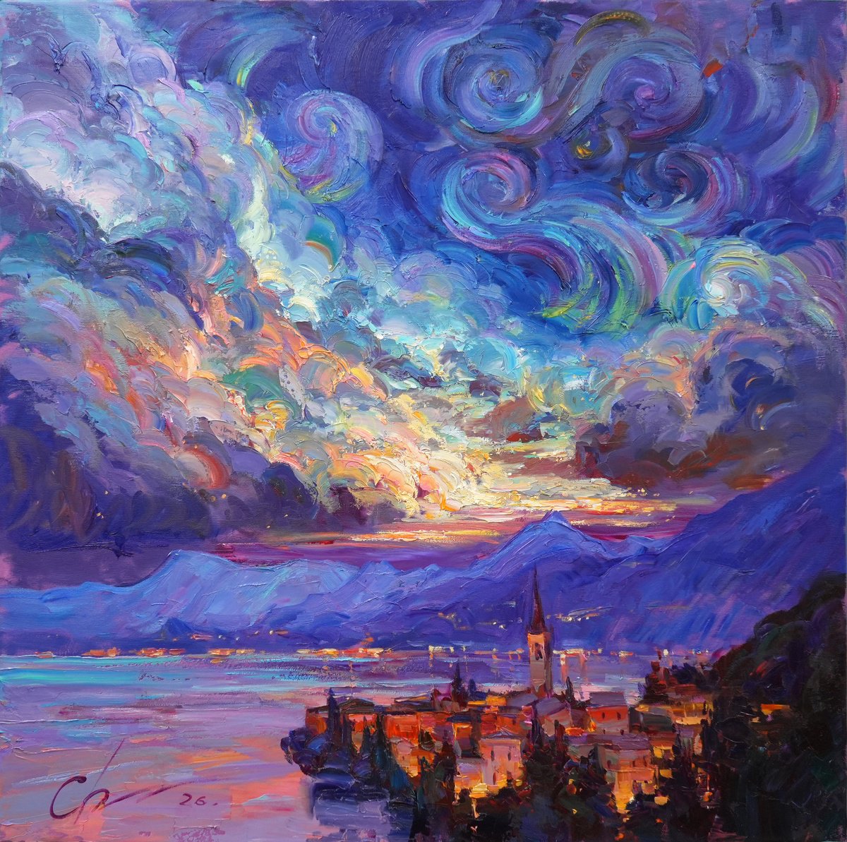 The Sky Above The Silence By Serhii Cherniakovskyi, 31 X 31, Artwork For Sale On Artfinder