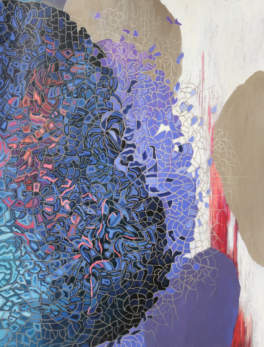 Abstract Acrylic Painting By Peggy Lee, 15 X 20", The Prayer Iii, Original Artwork