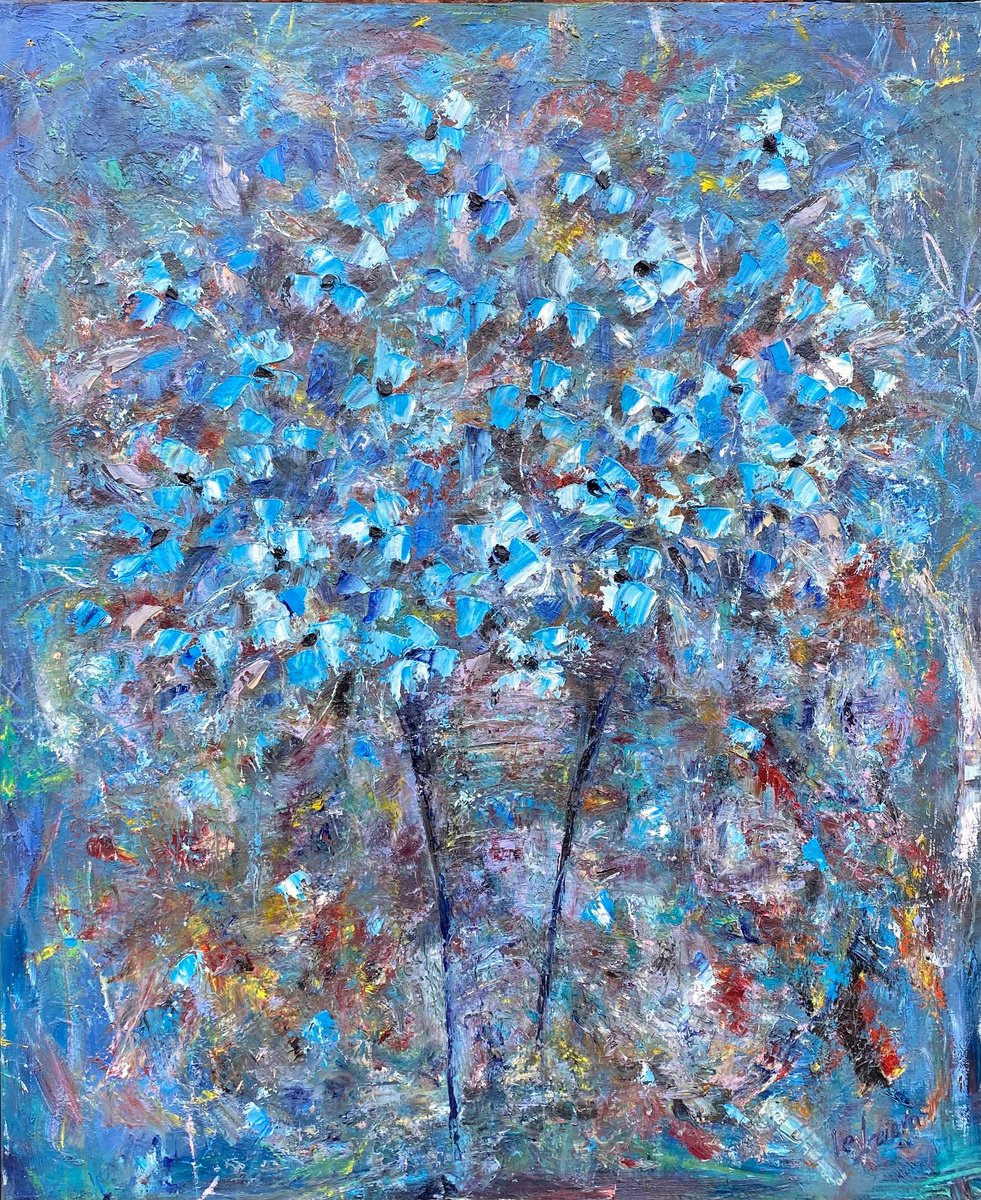 Blue butterflies by Oleksandra Ievseieva