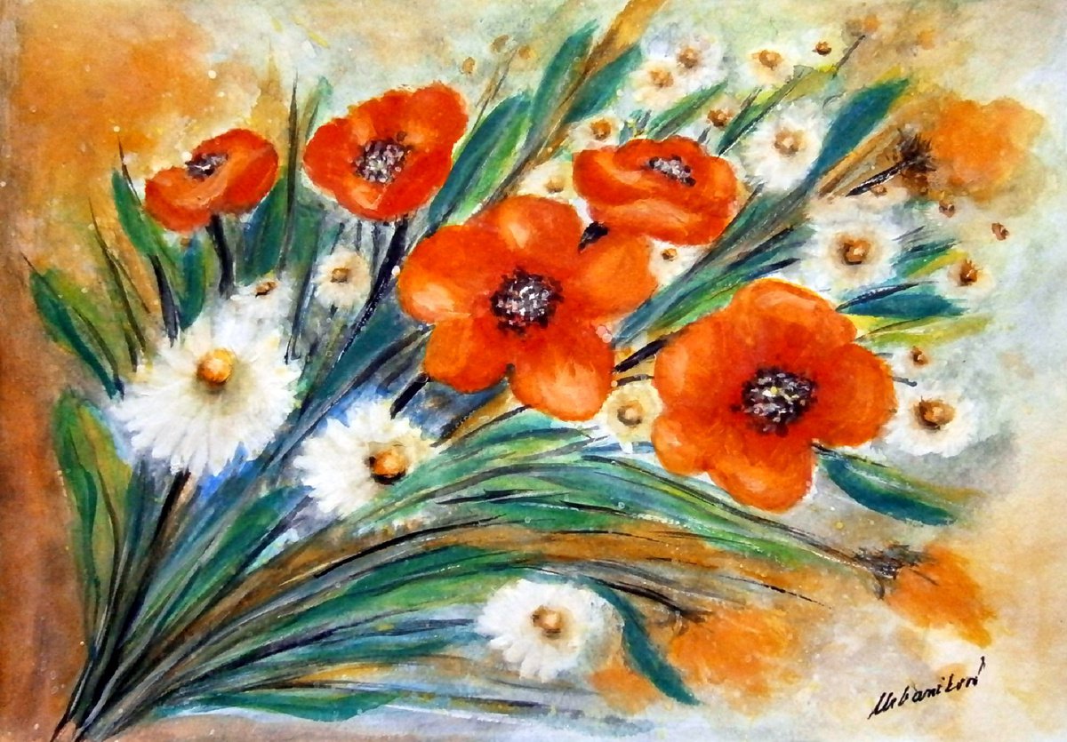 Meadow flowers - watercolors 2 by Em�lia Urban�kov�