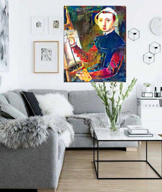 self portrait woman painter N1