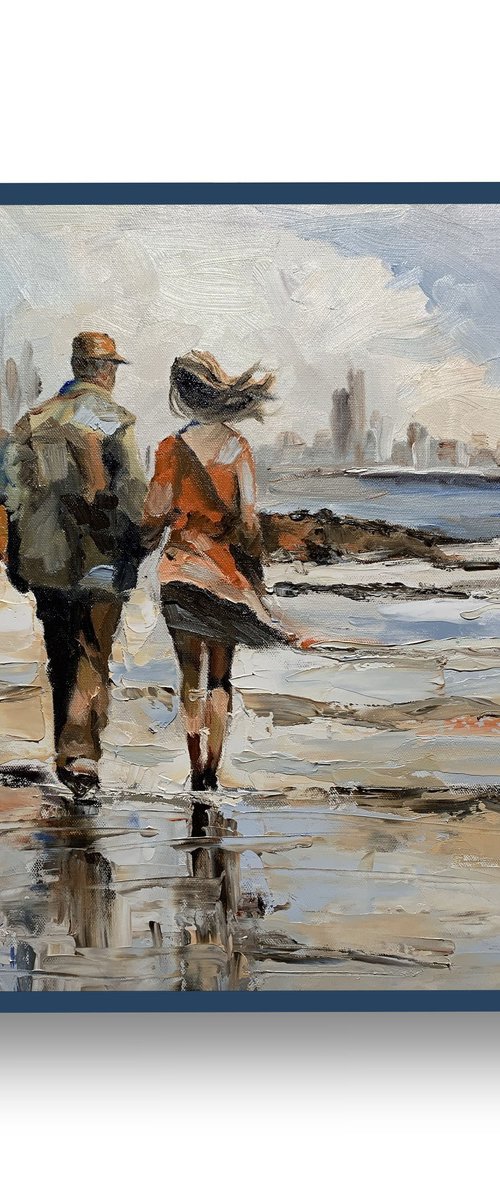 Coastal walk. Love couple. by Vita Schagen