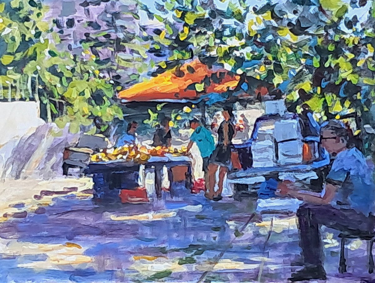  Fruit Market By Dimitris Voyiazoglou, 17 X 13, Artwork For Sale On Artfinder