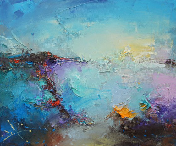 Abstract sea, Abstract Oil Painting on Canvas
