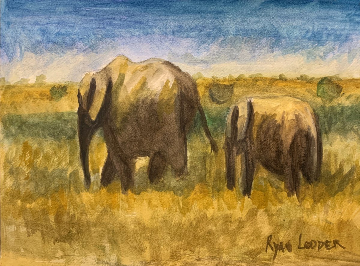 Elephant Painting - The Simple Things by Ryan  Louder