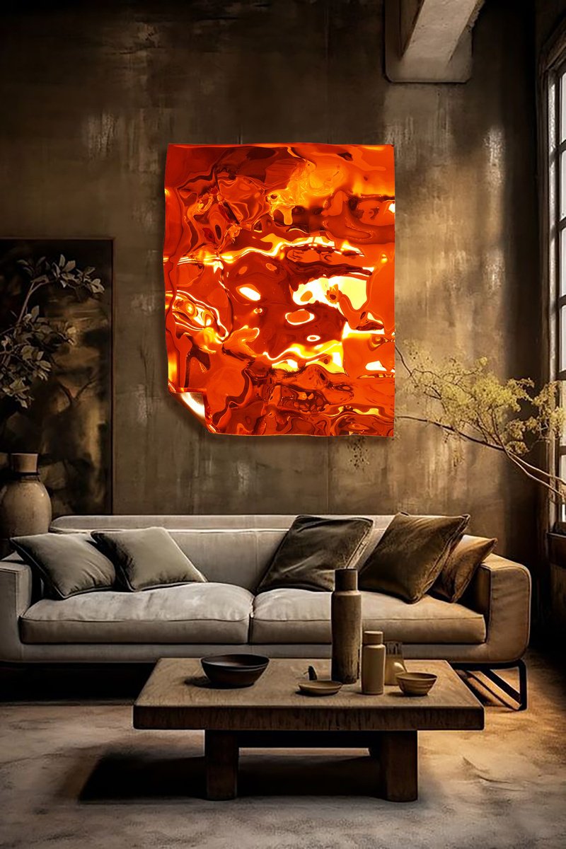 Geometric Abstract Sculpture By Anna Sidi-Yacoub, 37 X 47, Energise, Original Artwork