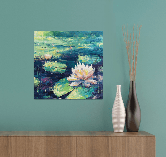 "Water lilies on the pond"