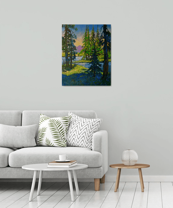 Lake and Pines