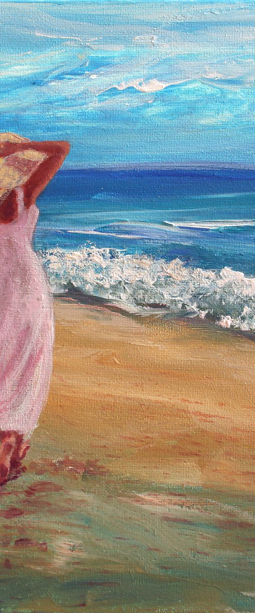 ON THE BEACH... /  ORIGINAL PAINTING by Salana Art