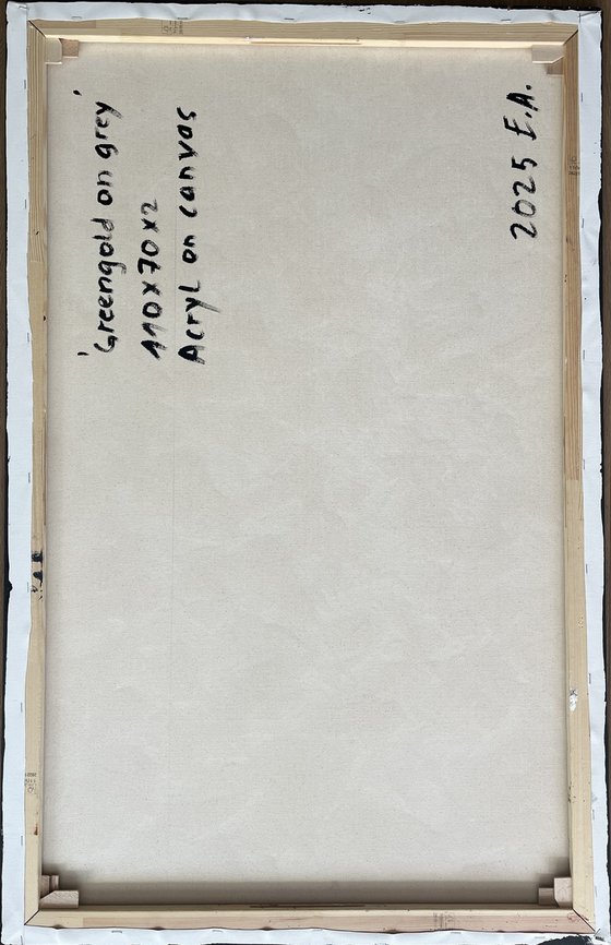 Greengold on grey 70x110x2 cm