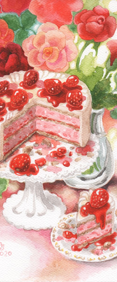 Happy birthday - strawberry by Jolanta Czarnecka