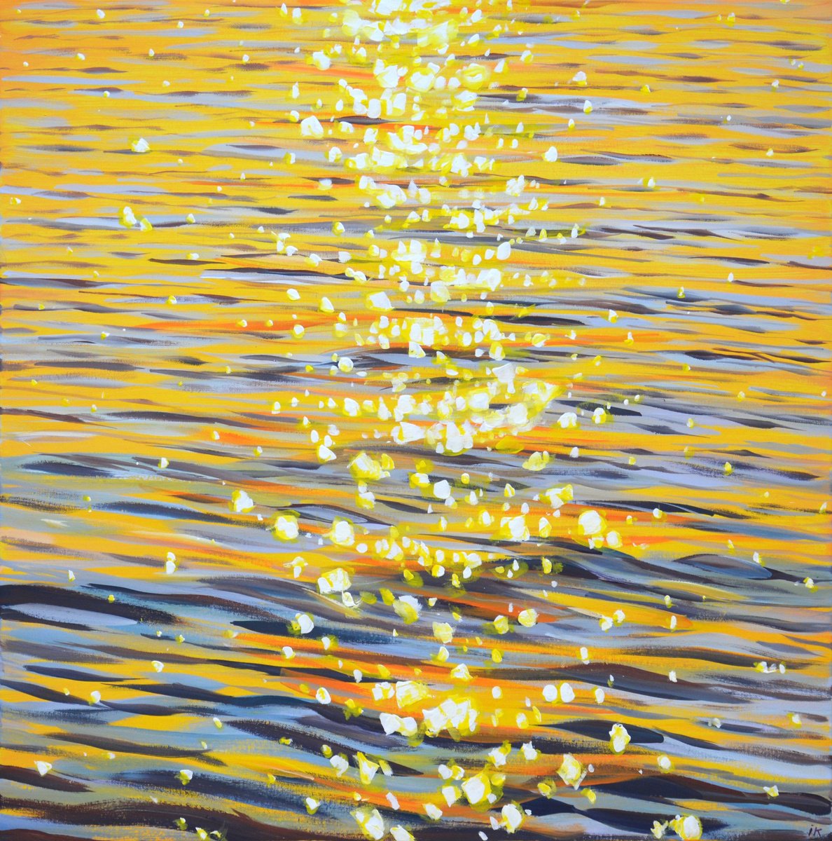 Gold sparks on the water. by Iryna Kastsova