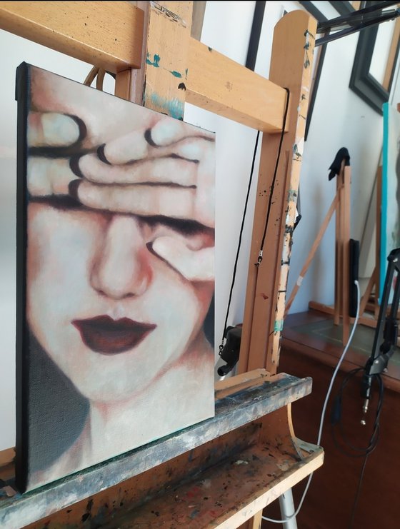 Portrait of woman "Hide"