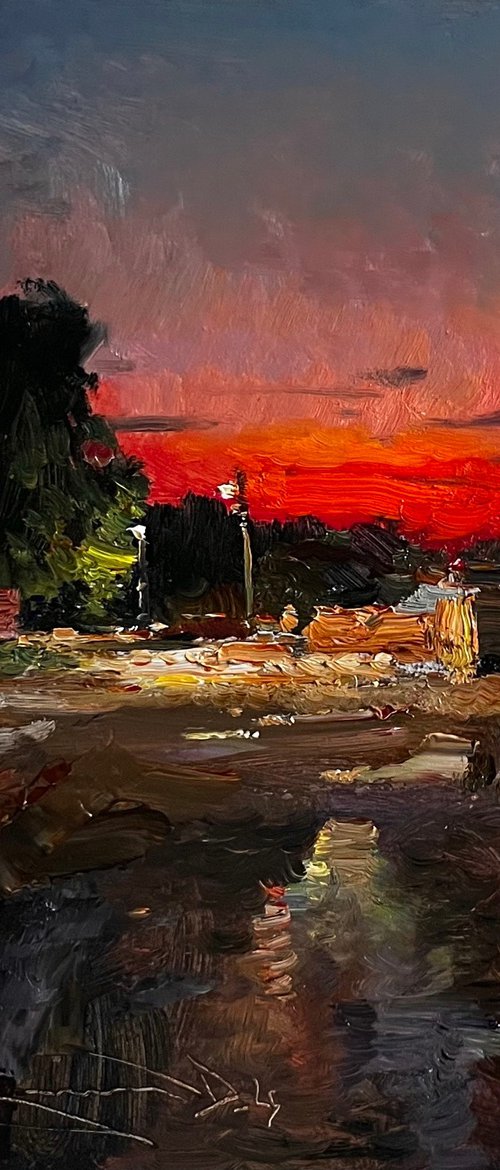 Evening alley by Denys Gorodnychyi