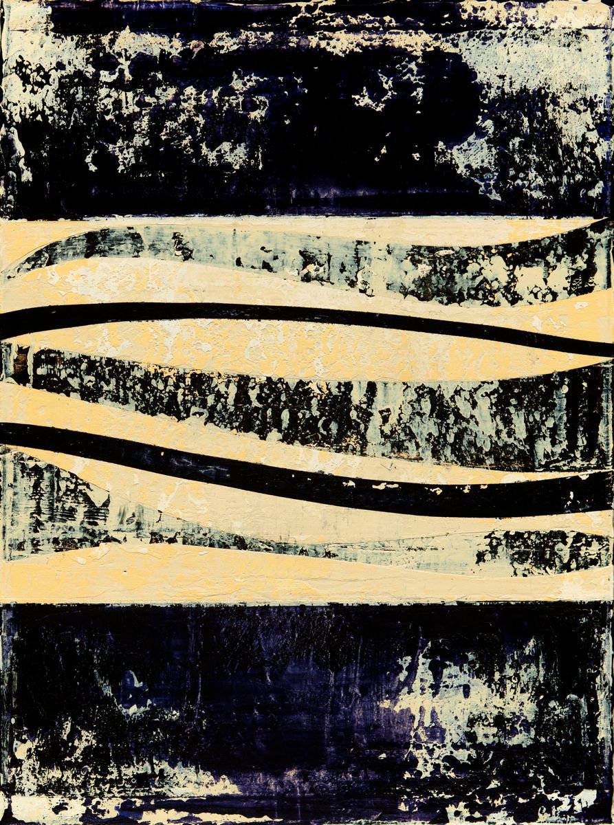 Abstract Acrylic Painting By Petr Strnad, 12 X 16", Stellar Time, Original Artwork