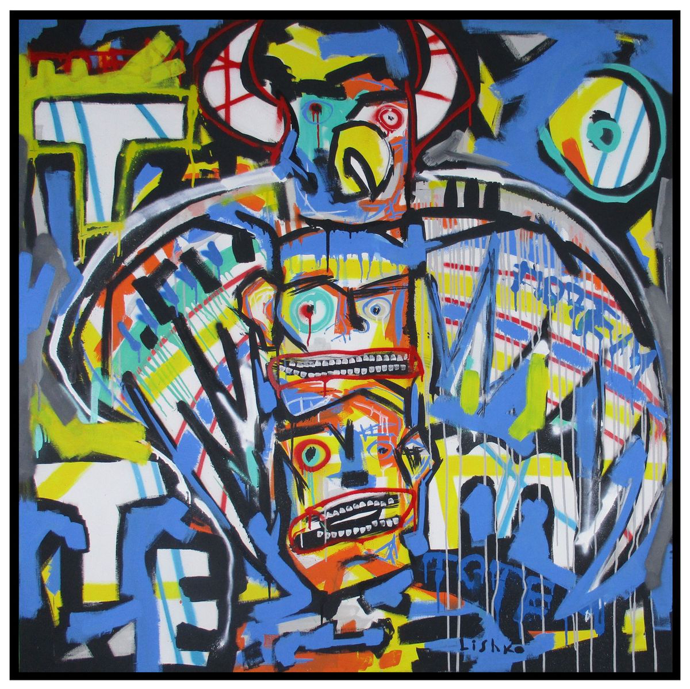 Totem Large Canvas 130 X 130 Cm 51 18 H 51 18 Artfinder