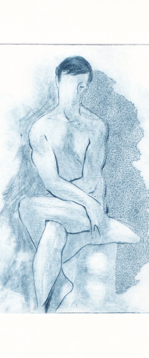 Seated male nude by Rory O’Neill