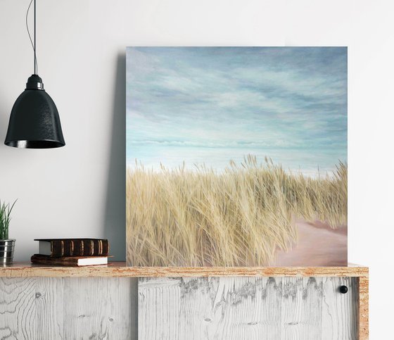 "Spikelets" Field landscape oil art