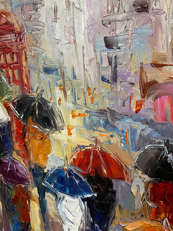 London umbrellas. Pastel mood
